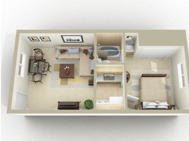 1 / 1 Renovated Floor Plan 1
